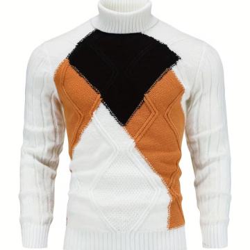 Muški džemper s visokim ovratnikom, jesen/zima, novi ležerni