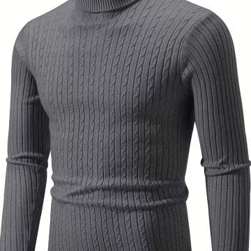 Muški pulover(dolčevita), uvijenim cvjetnim uzorkom, pleteni