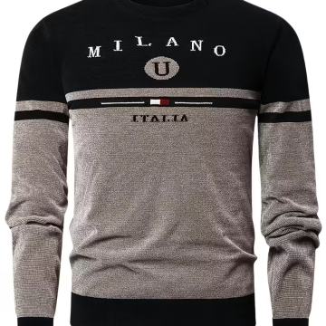 Muški pulover dugih rukava s okruglim izrezom - Ležeran zimski topli