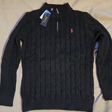 Polo ralph half zip sweater crna