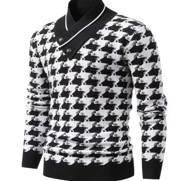 Temujin OBM muški modni novi pleteni pulover s dugim rukavima