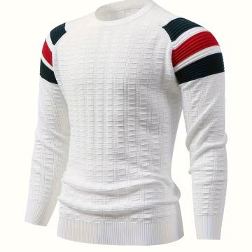 Tiemuzhen OBM Muški prugasti pleteni pulover uskog kroja