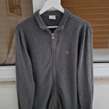 US. POLO ASSN. sivi pulover na patent (L)