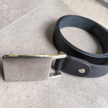 Muški remen, 100cm, mat crna koža, širina 29mm