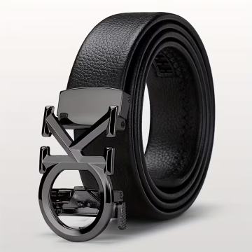 Muški remen s automatskom kopčom - Elegantni crni poslovni, ležerni
