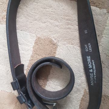 Remen tamno smeđi prava koža More & More