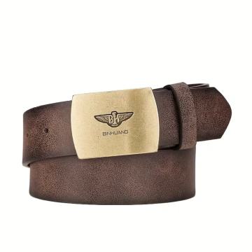 Smeđi vintage remen od PU materijala koji je ležeran i moderan