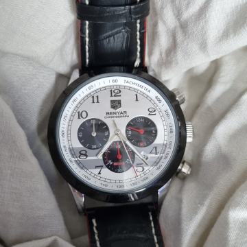 BENYAR BY-5107M Quartz Chronograph Leather Strap Men’s Watch