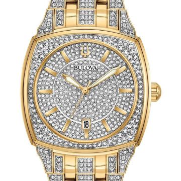 BULOVA PHANTOM GOLD CRYSTALS STAINLESS STEEL MUŠKI SAT***24RATE***R1!