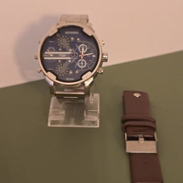 Diesel sat DZ7314 metakna narukvica (dodatno kožna smeđa narukvica)