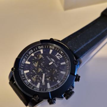 FYNCH-HATTON sat - muški, crni, kronografski mehanizam