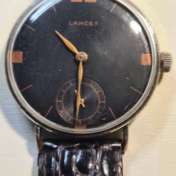 LANCET NAVIJAČ 39 MM CRNI CIFERBLAT