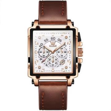 Luksuzni ručni sat. Kvarcni mehanizam. Kožni remen. Vodootporan. NOVO!