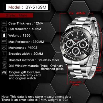 Muški BENYAR elegantni sat sa kronografima