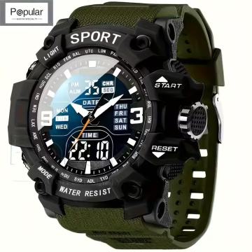 Muški  sportski sat s taktičkim kazaljkama, velikim brojčanikom