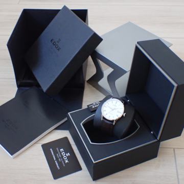 Pravi Novi EDOX Les Vauberts Date 70172 3A AR stainless steel 40mm