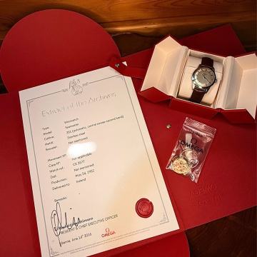 Omega Seamaster u full setu sa ekstraktom iz Omegine arhive iz 1952. g