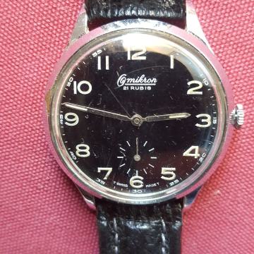 OMIKRON navijac 21 rubis (black dial)