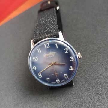 Omikron Vintage navijač 21 jewels s plavim ciferom