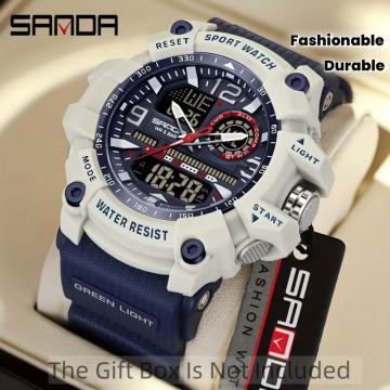 Sanda muški sportski sat s velikim brojčanikom