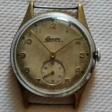 SAT "EXACTO" /"RADO"-ANCRE 17 RUBIS CHRONO ANTIMAGNETIC SWISS