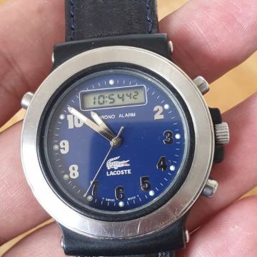SAT "LACOSTE" ORIGINAL-SWISS MADE...CHRONOGRAPH-DUAL TIME-SUPER STANJE