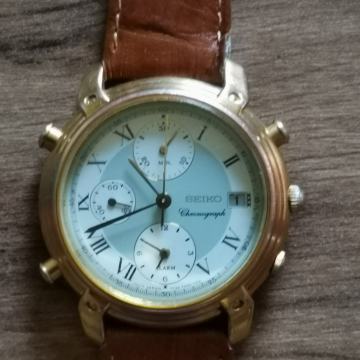 SAT "SEIKO" 7T32-F070 CHRONOGRAPH-JAPAN