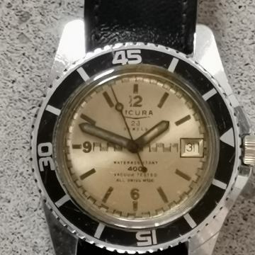 SAT "SICURA" DIVER 23 JEWELS 400 VACCUM TESTED -SWISS