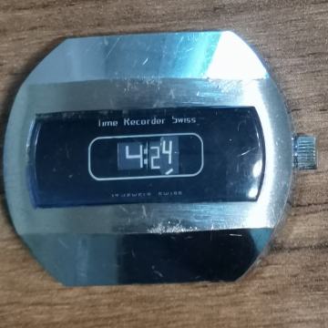 SAT "TIME RECORDER SWISS" DIGITAL JUMP-17 JEWELS-SWISS