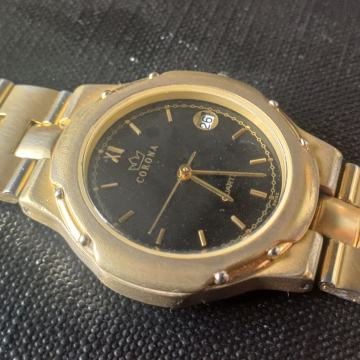 SAT MUŠKI ŽENSKI CORONA POZLATA STARO ZLATO MADE IN SWISS