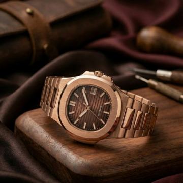 Seiko mod Elegantni 40 mm Rose Gold sat – Nautilus dizajn