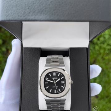 Seiko MOD Nautilus Black 39mm **NOVO**