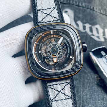SevenFriday P3C/07 Orange Carbon muški sat s automatskim mehanizmom