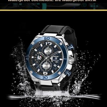 BENYAR 5151 Black/Blue watch - Novo!