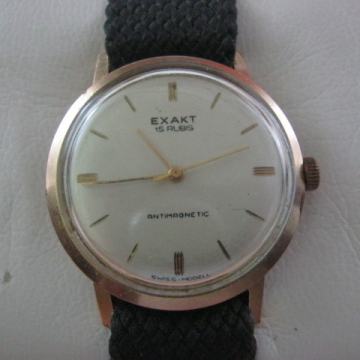 KOLEKCIONAR-"EXACT 15 RUBIS"-VOJNI,POZLAĆEN,SWISS..RARE!!!!!!!!!