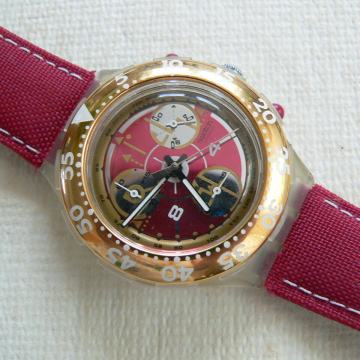 SWATCH - Aqua Chrono RED SUN SEK105 - 1995