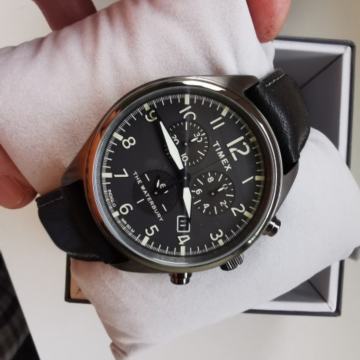 Timex Waterbury Chronograph Black Indiglo