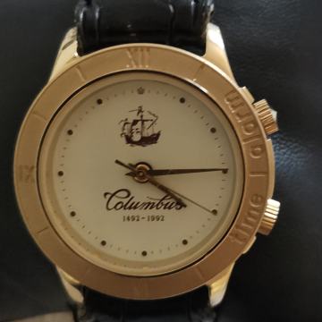 VINTAGE POZLAĆENI SAT "POLJOT" COLUMBUS ALARM-SSSR-SUPER STANJE