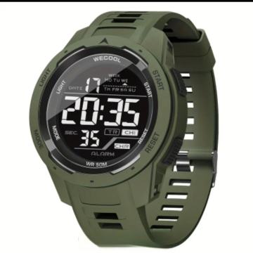 WECOOL muški novi digitalni sat,kronograf s velikim zaslonom,LED svjet