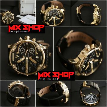 XXXL DIESEL DZ7371 ZLATNI MR BIG DADDY TOP MUŠKI SAT *NOVO*GARANCIJA*