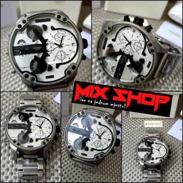 XXXL DIESEL DZ7421 BIJELI MR BIG DADDY TOP MUŠKI SAT KAO NOV*GARANCIJA