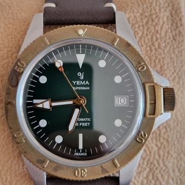 YEMA SUPERMAN BRONZE GREEN DIAL