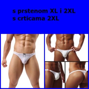 BIJELE MUŠKE TANGE 2XL XXL XL SEXY DONJE EROTSKO RUBLJE ZA MUŠKARCE