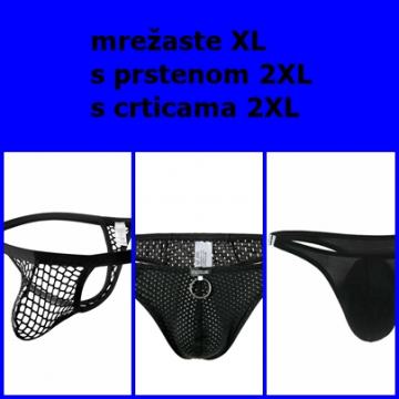 SEXY CRNE MUŠKE TANGE DONJE EROTSKO RUBLJE MUŠKARCE MUŠKO XL 2XL XXL