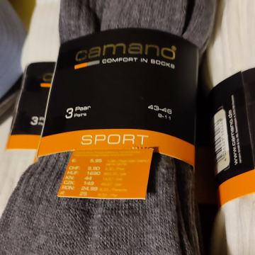 Sportske čarape Camano pakiranje 3 para 43-46 novo