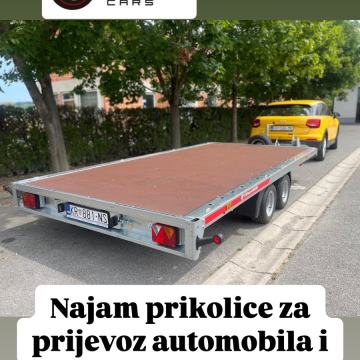 Najama autoprikolice za prijevoz automobila, nosivost 2100 kg