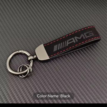 AMG-KOŽNI PRIVJESAK ZA KLJUČ SA CRVENIM ŠAVOM