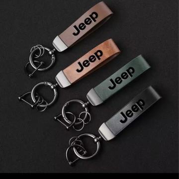 Jeep- privjesak za ključeve od kože za automobil, auto pribor za Jee