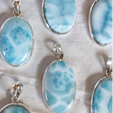 Larimar - privjesci i prstenje