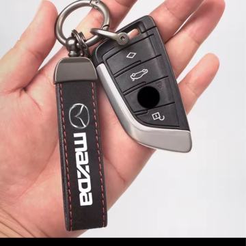 MAZDA-Kožni privjesak za ključeve za auto, metalni i kožni, za Mazdu 2